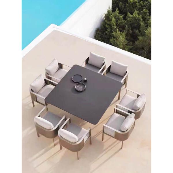 Exquisite appearance Customized Outdoor Garden Stainless Steel Table Chair Set For Dining