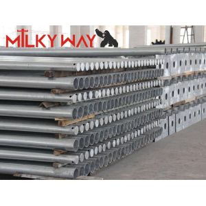 High Strength S500MC Steel Power Pole with Hot Galvanized Surface and Stainless Steel Fastened Bolts for Electricity Networks