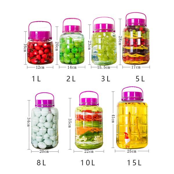 Выпивая распределитель напитка опарник 1 галлона воздухонепроницаемый стеклянный