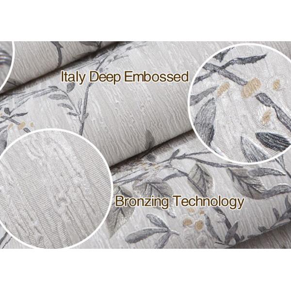 Eco - friendly Floral Room Decoration Wallpaper with Botanical Pattern