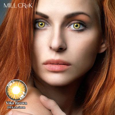 Vika Brown Lenses For Dry Eyes 48% Water Content Professional Comfortable