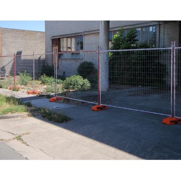 Mobile Metal 4.0mm Temporary Steel Fencing Hot Dipped Galvanized With Base