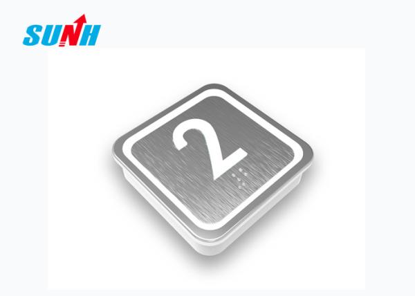 Small Disabled Elevator Floor Buttons , SUNH Braille Lift Buttons With White Light