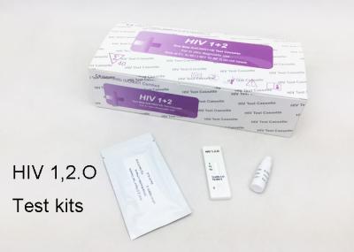 Tri - Line HIV 1,2,O Home Testing Kits Blood Specimen 4mm Cassette Private Test