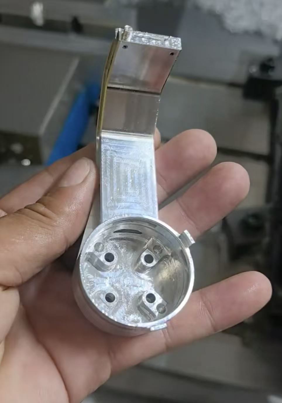 5-Axis CNC Machined Robotic Arm Linkage - Custom Robot Structural Component