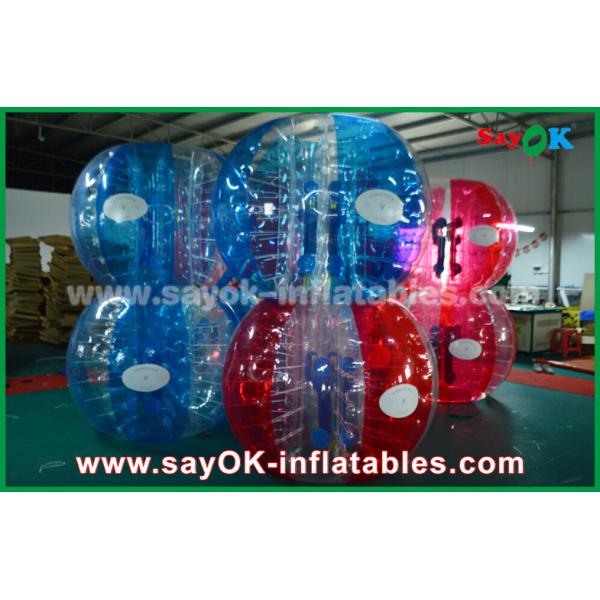 Игры футбола раздувные нагревают - загерметизированный голубой и красный шарик пузыря 0.7mm TPU раздувной для игры
