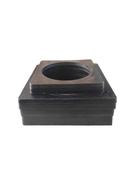 Black Traffic Cone Weight 370*370*18mm Delineator Rubber Base 1.5g/cm3