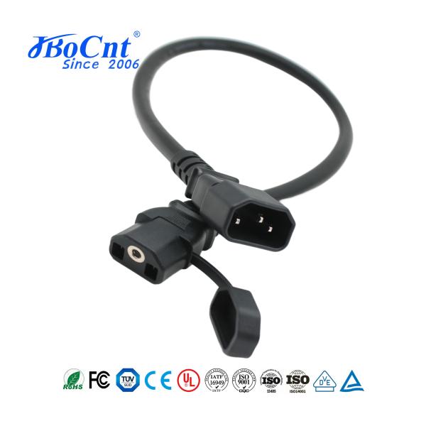 3 Pin AC Power Connector , Waterproof Three Pin Plug And Socket