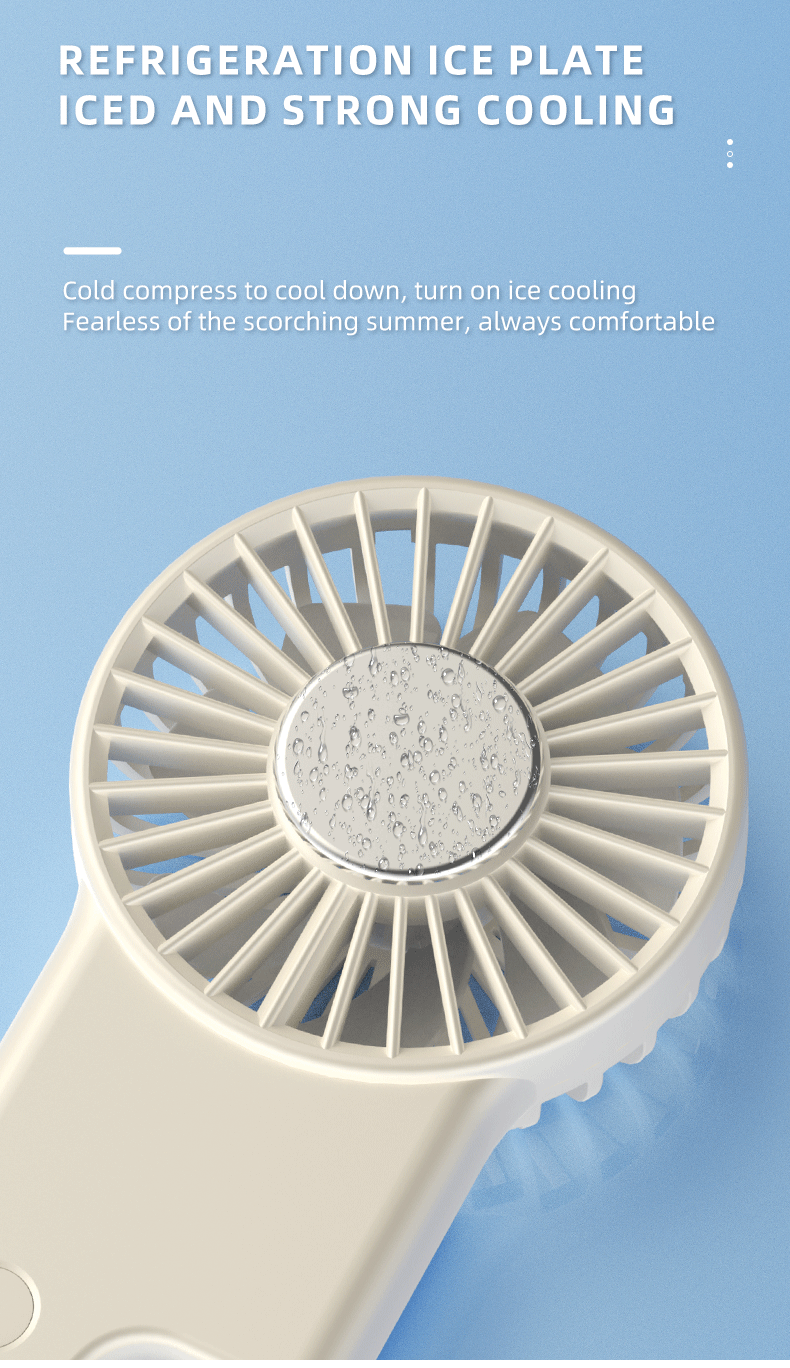 Portable Hand Fan 1200mAh Outdoor Rechargeable Mini Air Conditioner Cooling Electric Refrigeration Fan With Ice Air Cooler