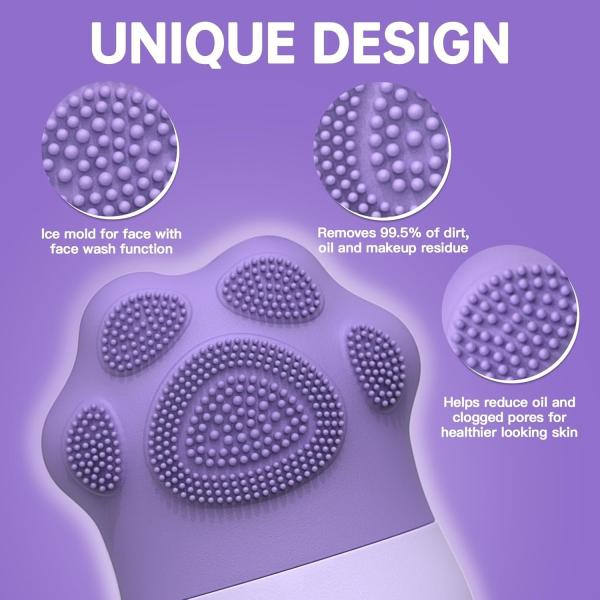 Rouleau de glace en silicone pour le visage – Masseur facial réutilisable pour thérapie par le froid contre les poches, l'acné, les rougeurs et le raffermissement de la peau | Outil de soin de la peau sans BPA pour femmes, hommes, peaux sensibles et routine de beauté quotidienne