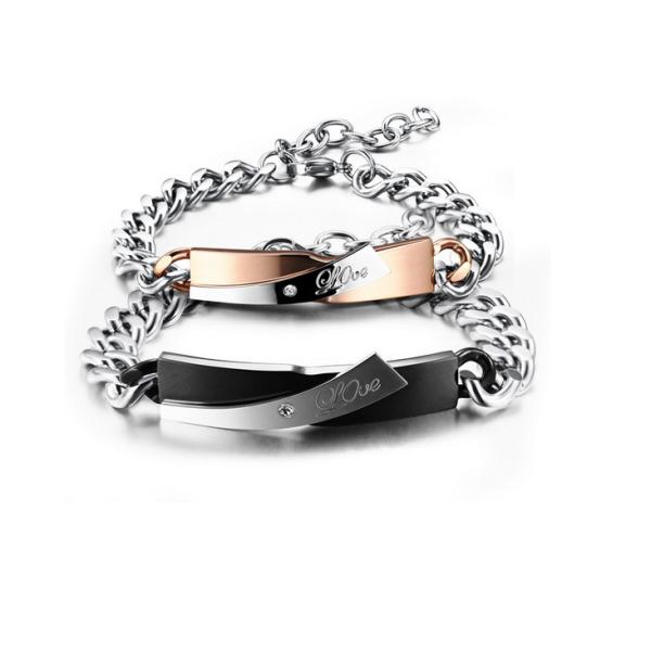 Required mixed batch of fashion lovers titanium steel bracelet gift streamline