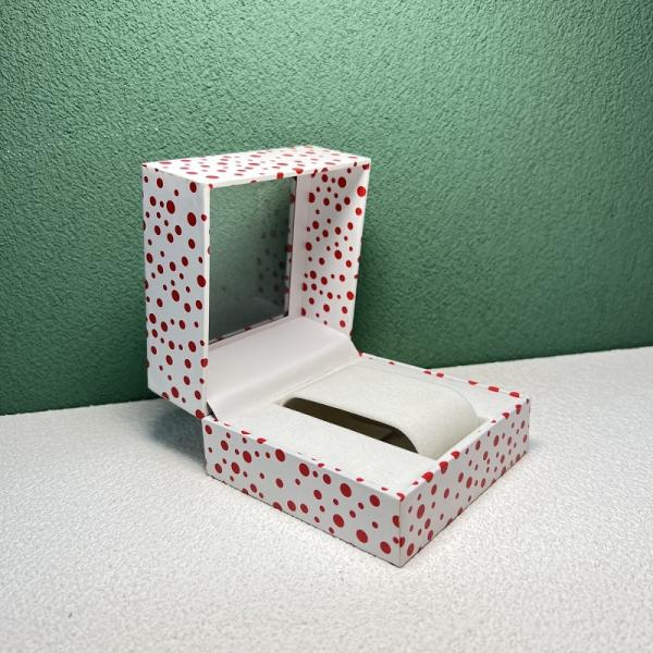 Polka Dot Wrist Watch Packaging Boxes Two Piece Lift Off Cardboard Gift Packaging