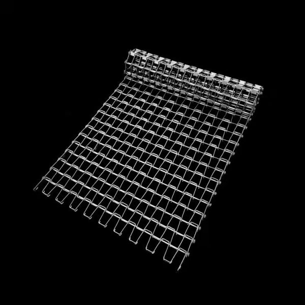 Custom Heat Resistant Continuous Food ss304 Metal 316 stainless steel horseshoe great wall mesh flat wire honeycomb conveyor belt