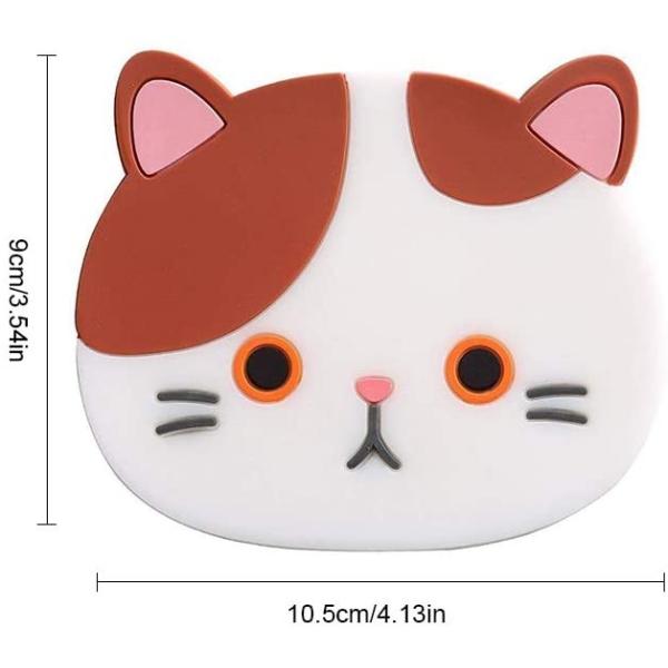 CM-005Cute Cartoon Cat Cup Coasters Mats Silicone Rubber Coaster HEATER