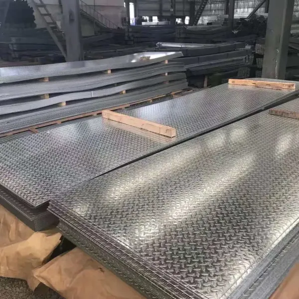 6mm Thick 2400*1200mm Sized A36 Galvanized Mild Steel Chequered Plate Checkered Plate