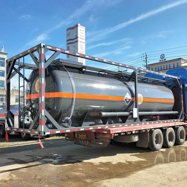 30 Feet ISO Tank Container Carbon Steel For Chemical Liquid Oil Gas Storage Transport