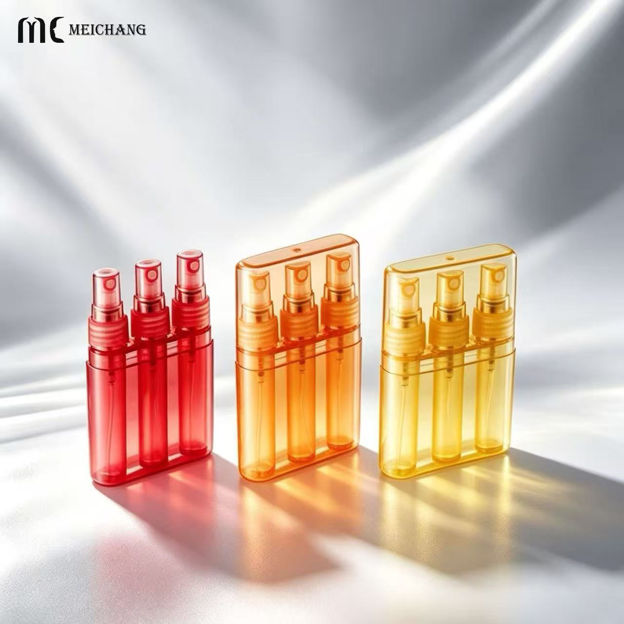 3-in-1 3ml Refillable Travel Spray Bottle for Portable Cosmetic Packaging (MC-450)