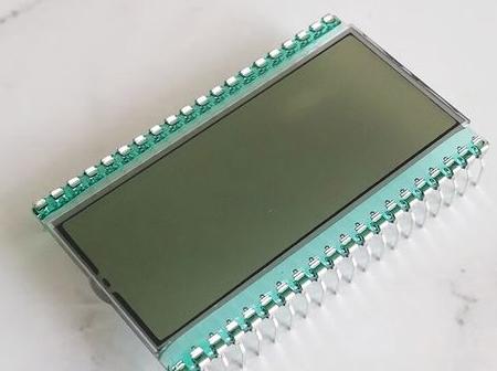 Pantalla LCD de segmento personalizado con dígitos negros monocromáticos reflectantes positivos TN