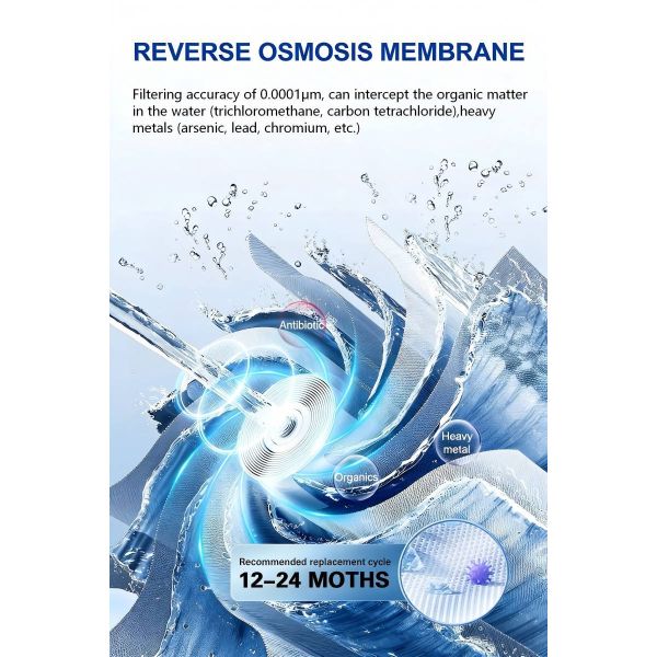 5 Stage Undersink RO Water Purifier Leak Proof With LED Smart Display