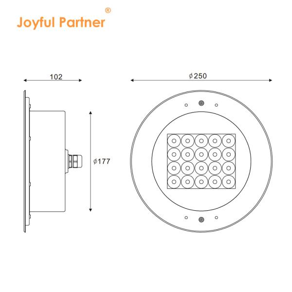 20W IP68 Swimming Pool Underwater Light 316 Stainless Steel LED Inground Lights
