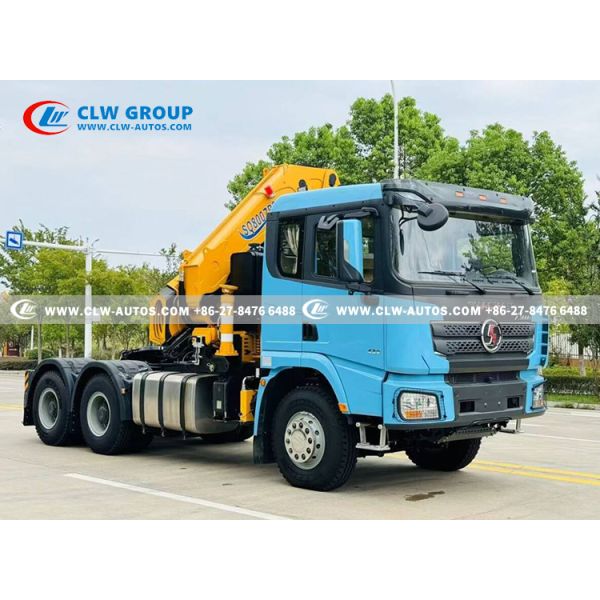 SHACMAN X3000 6x4 Tractor Truck with 430 HP Engine and 8-Ton Knuckle Boom Crane for Heavy-Duty Lifting