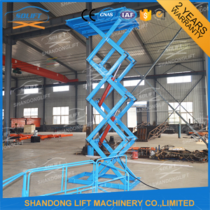 Materials Lifting Warehouse Hydraulic Cargo Scissor Lift 1.6 ton 3.8m