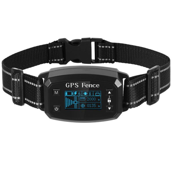 Automatic GPS Wireless Waterproof Eco-Friendly Rechargeable Nylon Plastic Electronic Dog Fence OLED Screen Smart Pet Electric