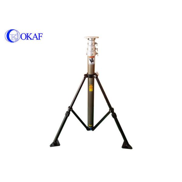 Manual Telescoping Camera Mast , Surveillance Telescopic Antenna Tower Aluminum