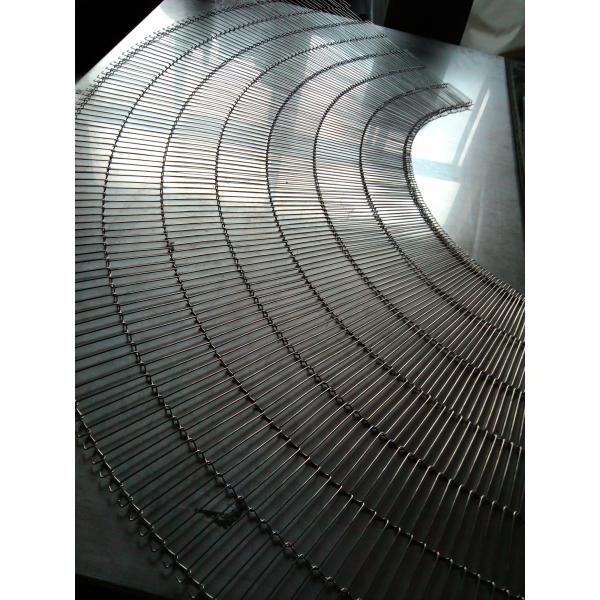 SS304 Flat Flex Conveyor Wire Belt 2.5mm Diameter For Food Delivery