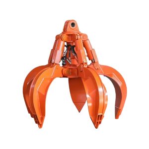 Rotary Polyp Lotus Grab Scrap Metal Yard Hydraulic Orange Peel Grapple for Excavator Crane