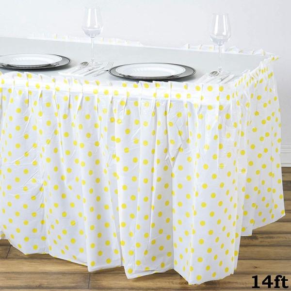 Disposable Plastic Table Skirt for Kitchen Dining Catering Wedding Birthday Party Event Supplies Decoration table Skirt