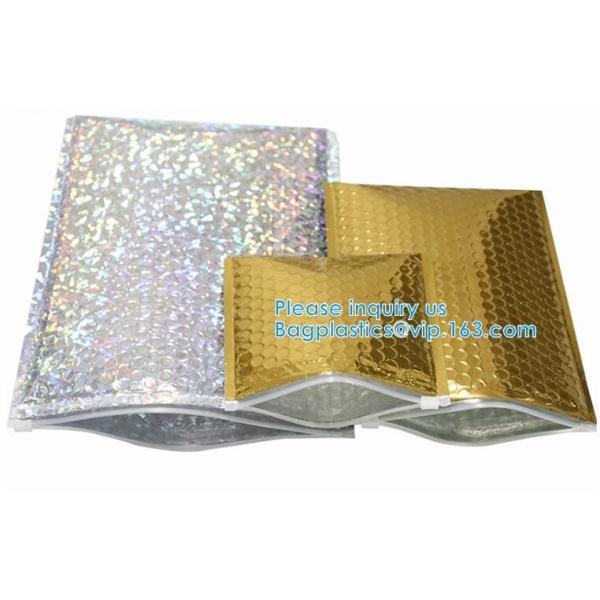 Bubble Bags Zip Padded Pouch For Beauty Skin Care Slider Zipper Lock Bag Colored Customized PVC Slider Zipper Bubble Bag