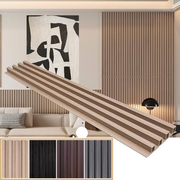 Eco Shielded Anti Scratch Interior WPC Louver Wall Panel 195*14mm
