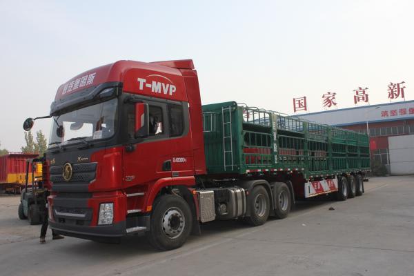 60000 kg Max Payload 3 Axles Cattle Fence Type Semi Trailer for Livestock Transportation