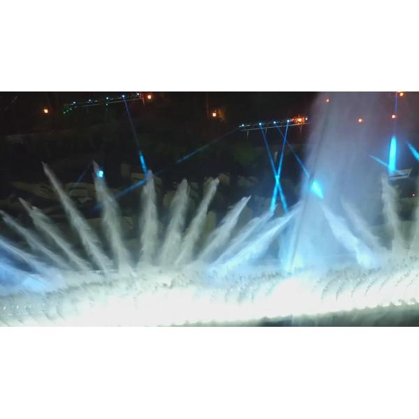 longue durée de vie en acier inoxydable coloré RGB a conduit à la lumière musicale grande fontaine d'eau extérieure