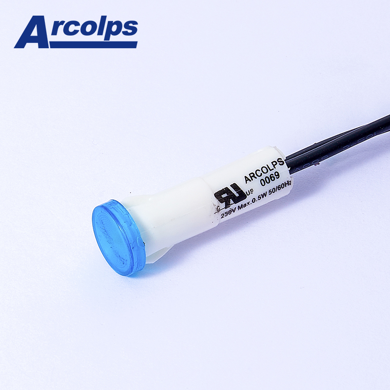 High Temp Plastic LED Indicator Light Round Head UL Certified 0069 Series