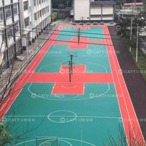 Easy Install PU Flooring Anti-Slip Interlocking Plastic Floor for Playground Mat Basketball Flooring Backyard Garage