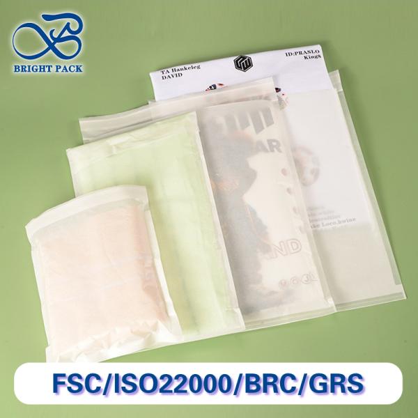 Eco Friendly Custom Semitransparent Glassine Logo Printed Bags For Gift , Clothes And T-Shirts
