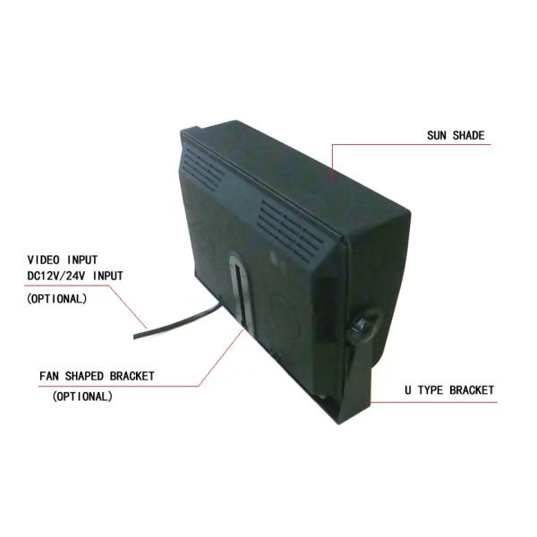 10.1 дюймовый автомобильный VGA монитор 1024X600IPS дисплей CCTV экран с VGA и AV входом для MDVR / PC компьютера