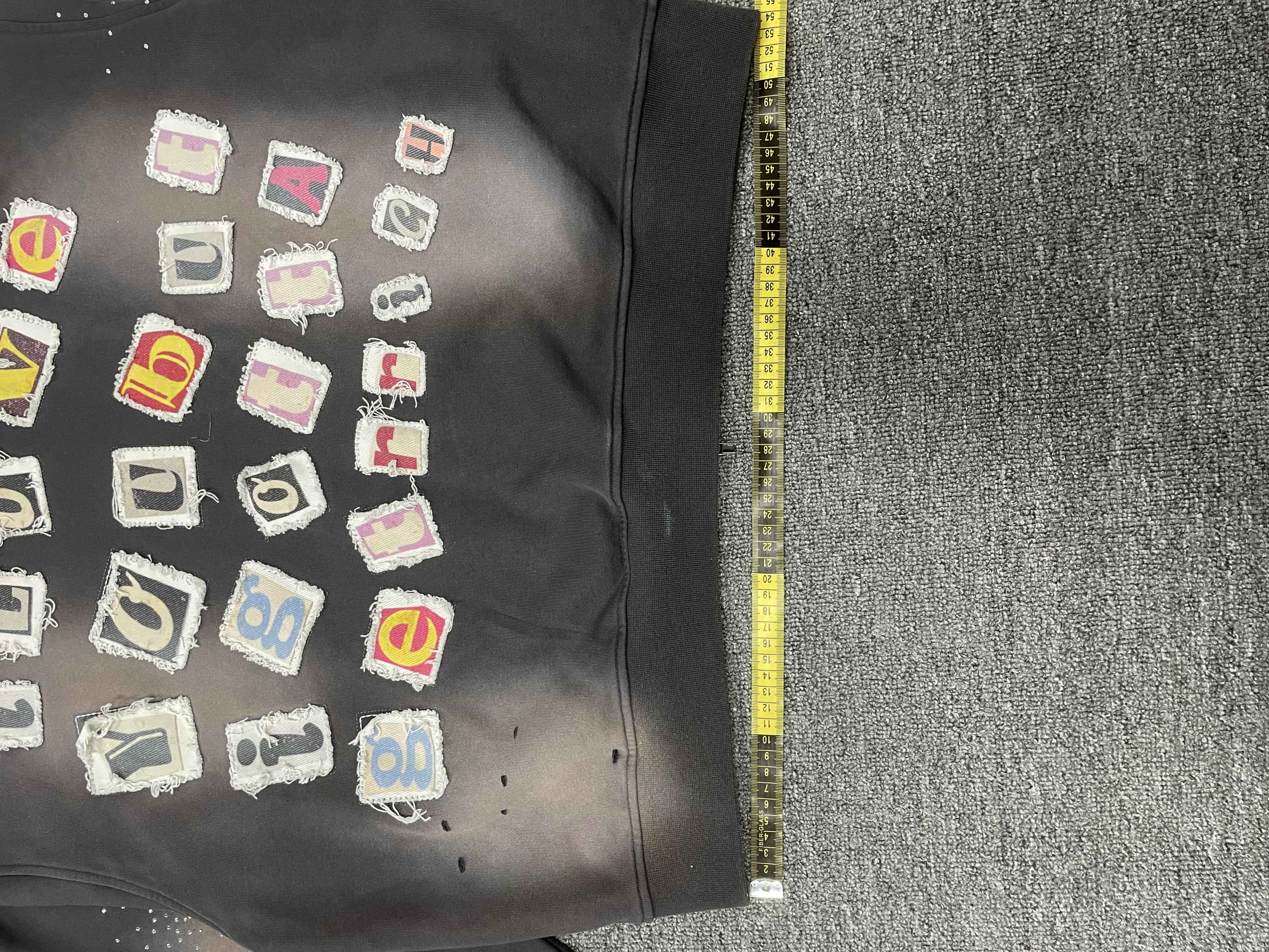 Tianan OEM Custom Streetwear Hoodie Vintage Acid Wash Rhinestone Graffiti Embroidery Oversized Distressed Applique Men's Hoodies
