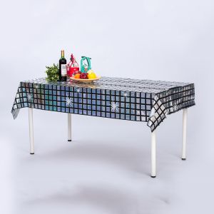 Сверкающая вечеринка праздник блестящая столовая ткань лазерная пленка для домашних животных стираемая для украшений