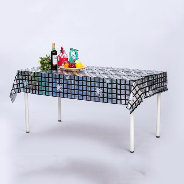 54x108 Disco Ball Tablecloth Laser Pet Film Disco Tablecloth For Birthday Party