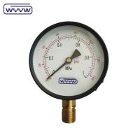 Manômetro de tubo de Bourdon de 100 mm, manômetro de pressão geral de aço carbono