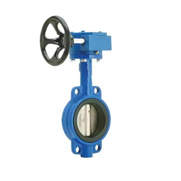 4Inch 100mm NBR Soft Seal Cast Iron Worm Gear Butterfly Valve / Bf Valve