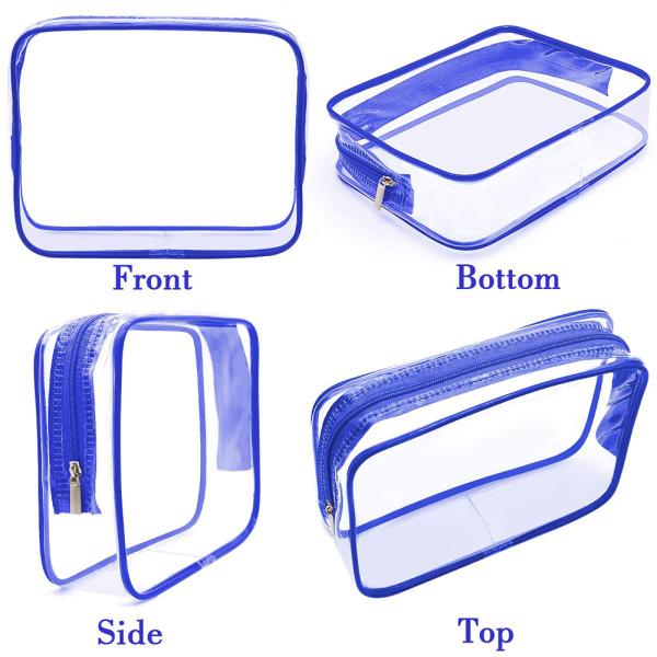 Multifunctional 6pcs Clear PVC Travel Luggage Pouch With Handle
