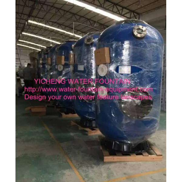 Fiberglass Depth Swimming Pool Sand Filters Side Mount Type Connect To Butterfly Valves