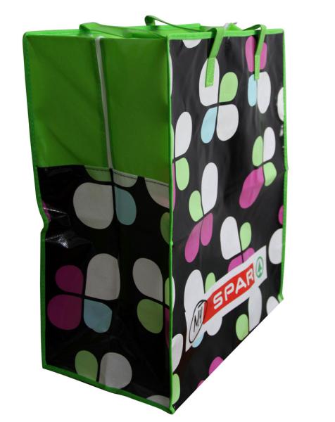Foldable PP Woven Shopping Bags Full Color Printing For Brand Promotion