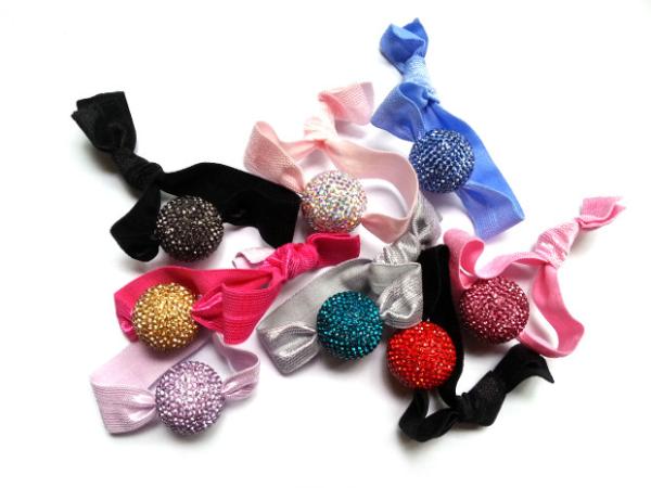 Tear Resistant Small Elastic Hair Bands , Colored Damage Free Hair Ties