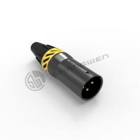 Conector XLR de pequeña potencia negro IP65 impermeable Conector de 3 pines de conector masculino