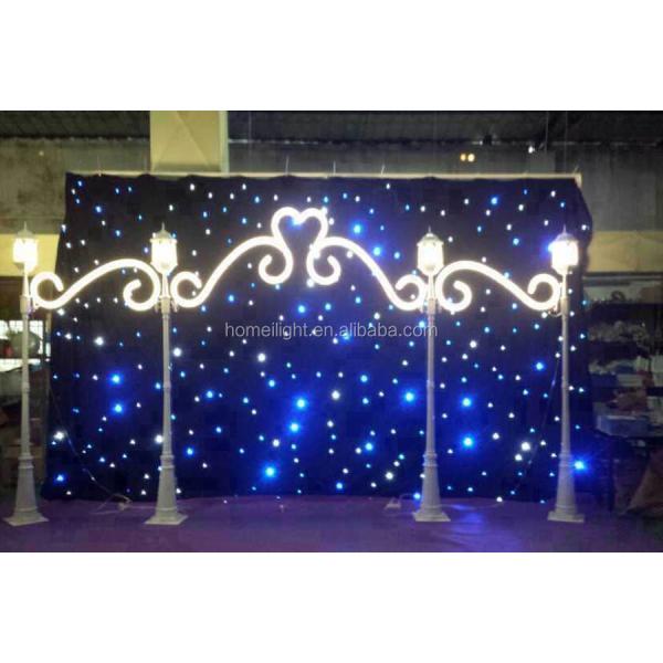 Blue and White twinkle cloth for performance background LED Star Curtain